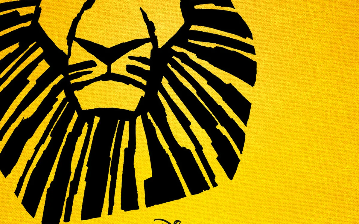Logo des Musicals "Disneys DER KÖNIG DER LÖWEN" in Hamburg, Deutschland.