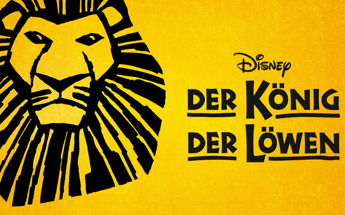 Logo des Musicals "Disneys Der König der Löwen" in Hamburg, Deutschland.