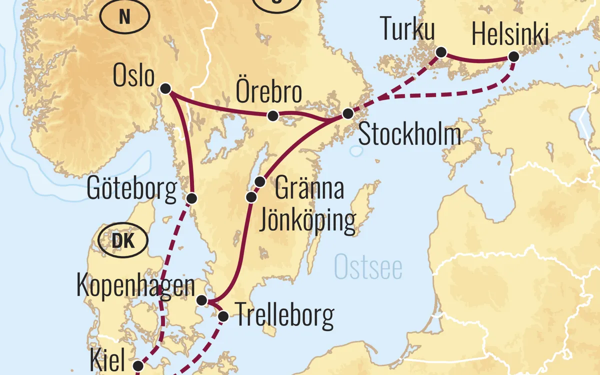 Skandinavische Hauptstädte