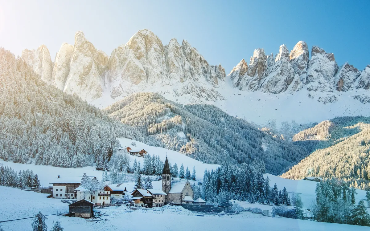 Winter in den Dolomiten