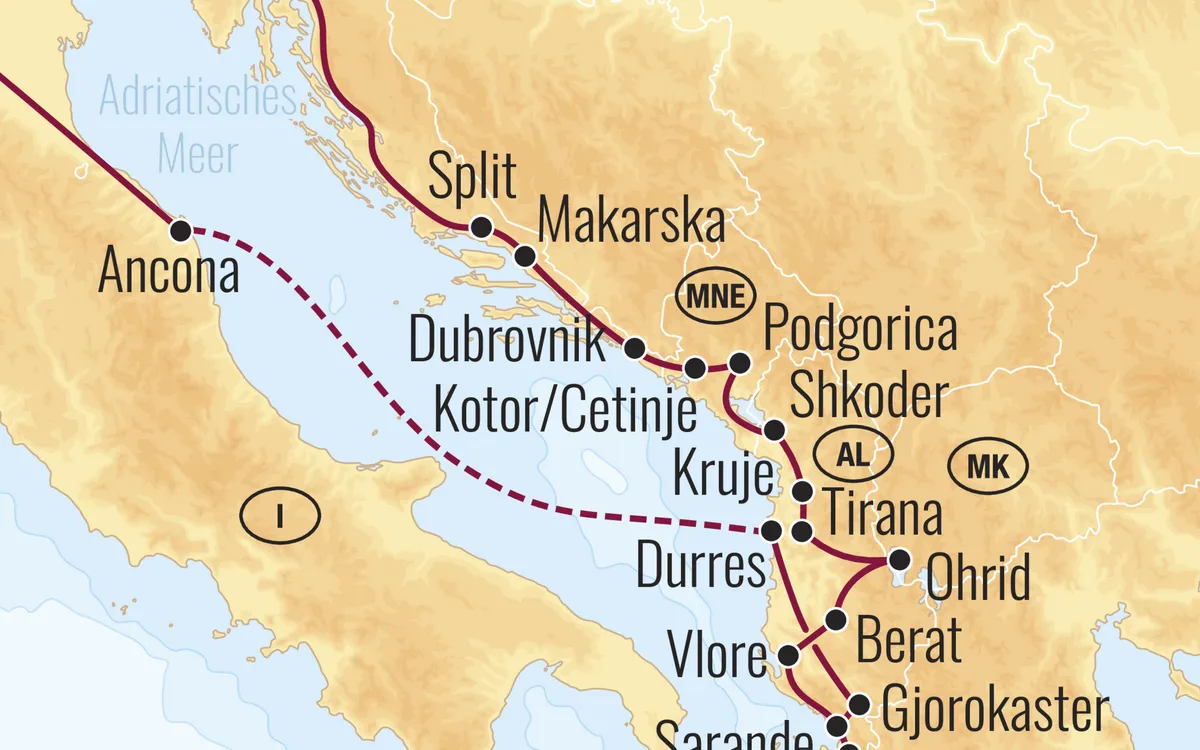 Traumküsten der Adria & unbekanntes Albanien