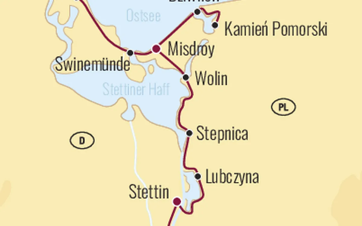 Radreise Stettiner Haff und Ostseeküste